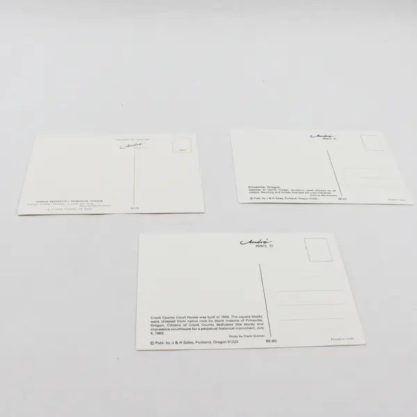 Lot Of 3 Vintage Prineville Oregon Postcards Courthouse Ochoco Lake