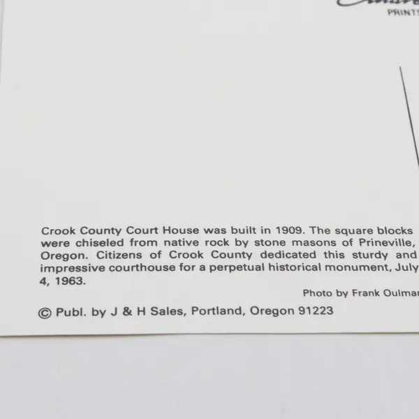 Lot Of 3 Vintage Prineville Oregon Postcards Courthouse Ochoco Lake