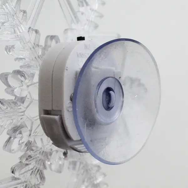 Lot of 5 Clear Plastic Battery Operated Christmas Lights With Suction Cups