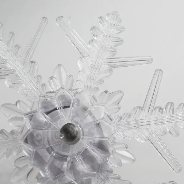 Lot of 5 Clear Plastic Battery Operated Christmas Lights With Suction Cups