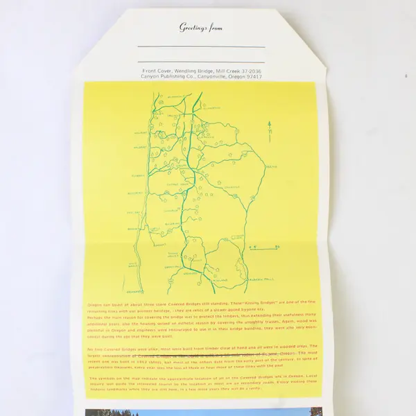 Vintage Oregon Covered Bridges Souvenir Folder