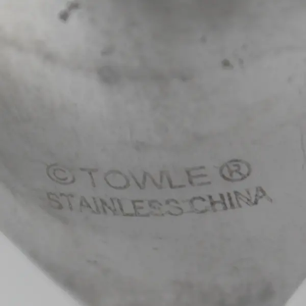 Lot of 3 Towle Silver Barren Pattern 18/10 SS Oval Soup Spoons 7.5" Rare Good