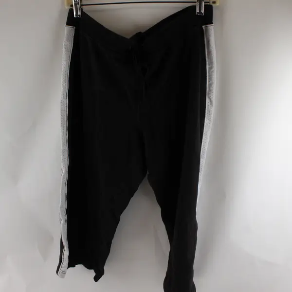 New York Laundry Black and White Cotton Capri Sweats Women's Large