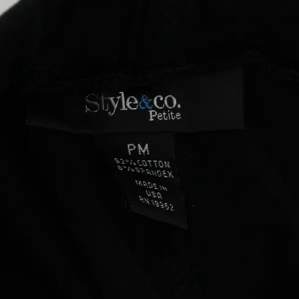 Style & Co. Solid Black Bedazzled Leggings Women's PM