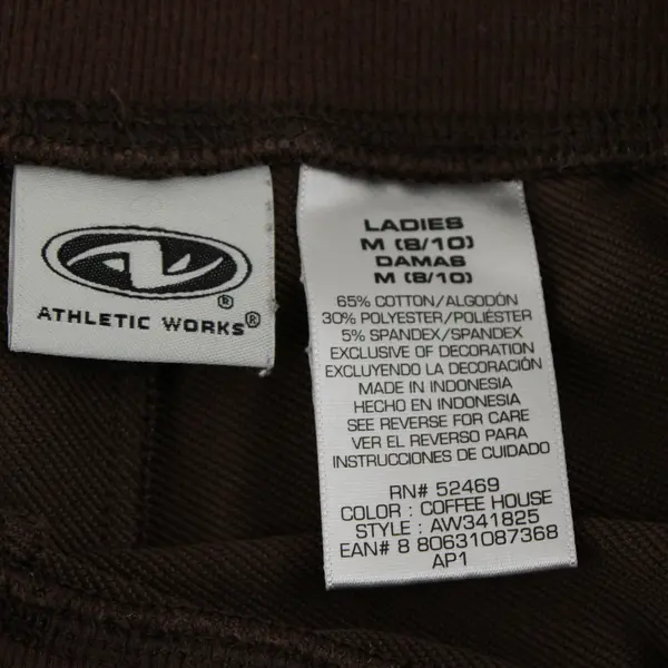 Athletic Works Solid Brown Capri Sweats Women's Medium 8/10