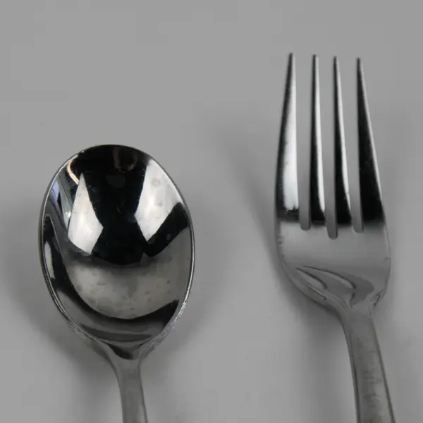 Lot of 2 Towle Silver Barren Pattern 18/10 SS Teaspoon Dinner Fork Rare HTF Pat