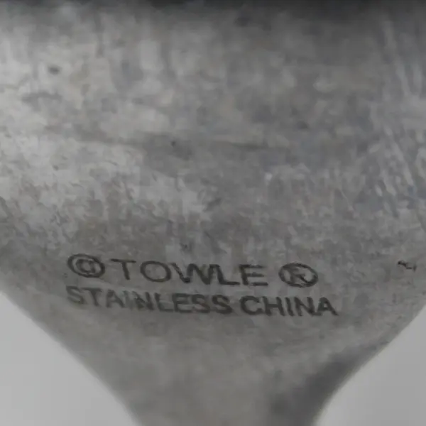 Lot of 2 Towle Silver Barren Pattern 18/10 SS Teaspoon Dinner Fork Rare HTF Pat