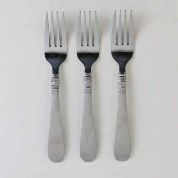 Lot of 3 Towle Silver TWS517 Pattern Stainless Dinner Forks 8" Rare HTF Pattern