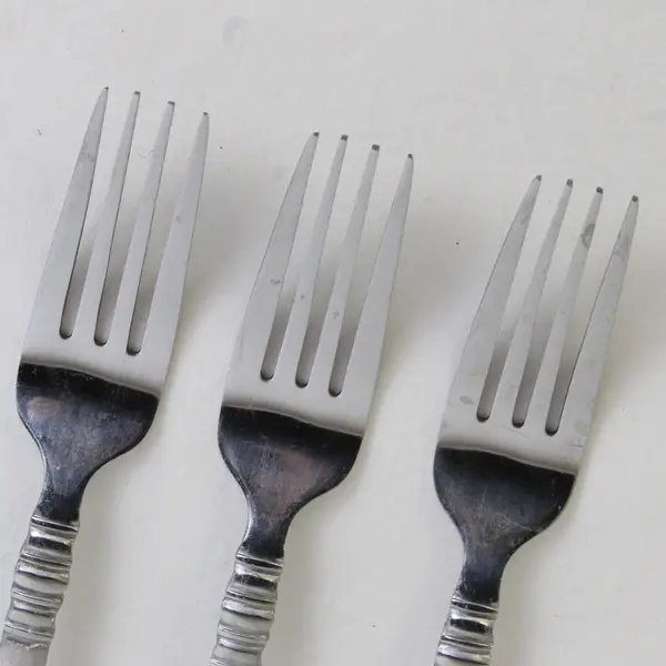 Lot of 3 Towle Silver TWS517 Pattern Stainless Dinner Forks 8" Rare HTF Pattern