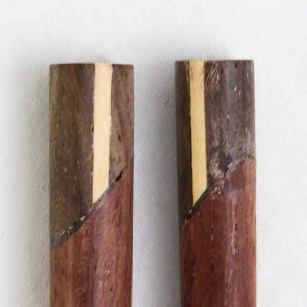 Pair of Solid Wood Brown Chopsticks 10.4" Long, Unbranded