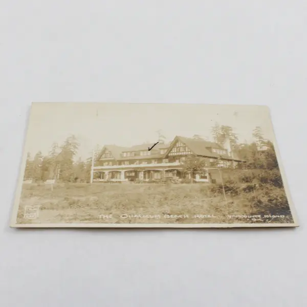 Qualicum Beach Hotel Vancouver Island BC Canada RPPC Postcard 1924