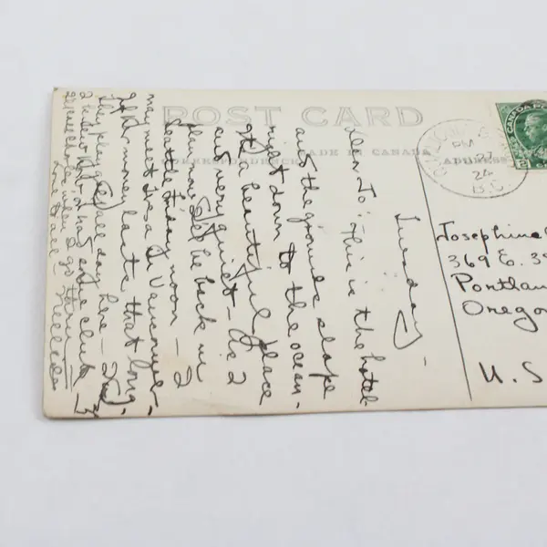 Qualicum Beach Hotel Vancouver Island BC Canada RPPC Postcard 1924