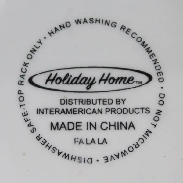 Lot of 3 Holiday Home Santa With Eyes Closed Ceramic Christmas Mugs