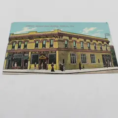 Vintage Hillsboro National Bank Building Oregon Color Litho Postcard 1912