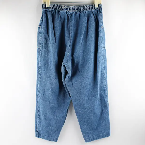 VTG Cabin Creek Women's 14P Blue Light Wash Elastic Waist Pull On Denim Jeans