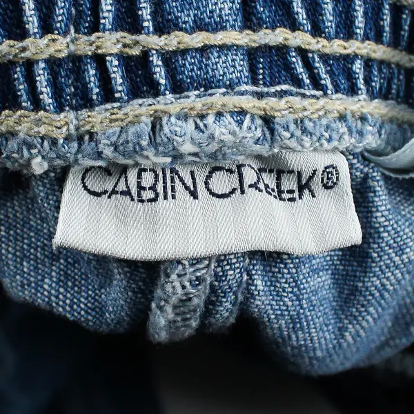 VTG Cabin Creek Women's 14P Blue Light Wash Elastic Waist Pull On Denim Jeans