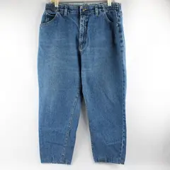 VTG Lee Women's 12/14 High Rise Side Elastic Waist Relaxed Tapered Leg Jeans