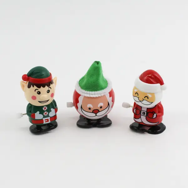 Set of 3 Santa And Elf Wind Up Toys All Work