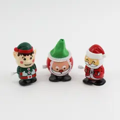 Set of 3 Santa And Elf Wind Up Toys All Work