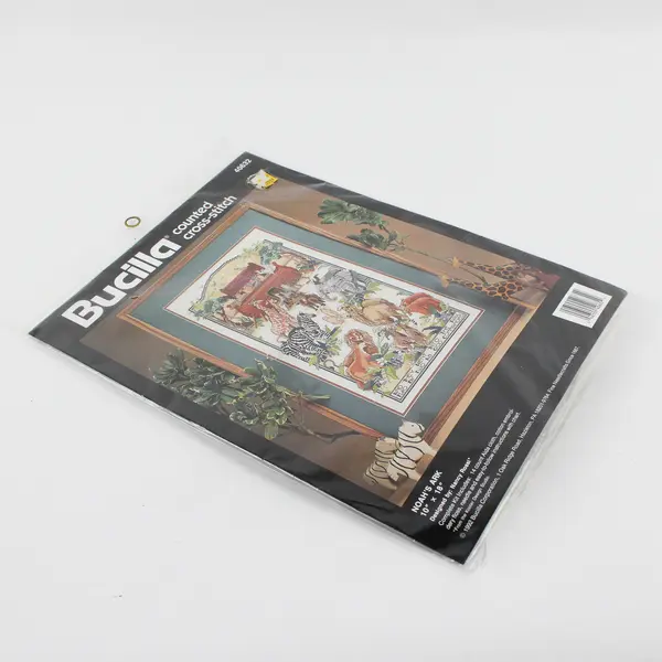BUCILLA Counted Cross Stitch Kit NOAH'S ARK 1992, 10" x 18", New