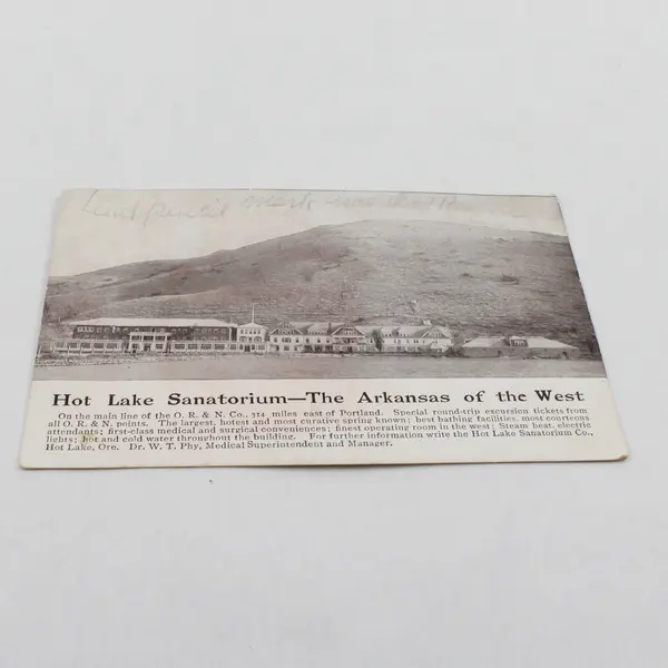 Hot Lake Sanatorium Oregon Litho Postcard 1910s Arkansas Of The West