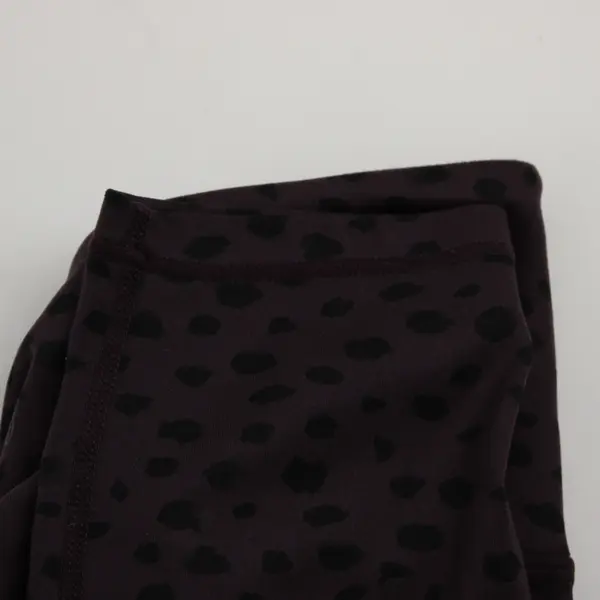Balance Collection Purple and Black Cheetah Print Leggings Women's Large