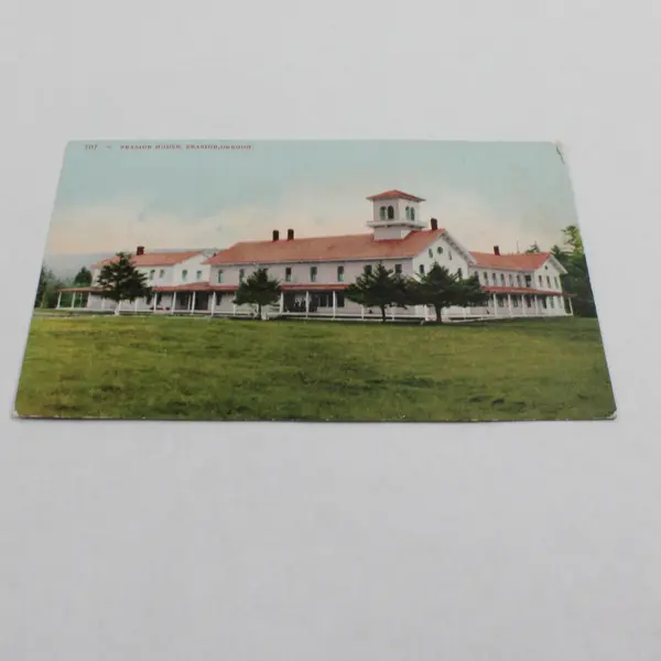 Seaside House Seaside Oregon Color Litho Postcard 1910s Hotel