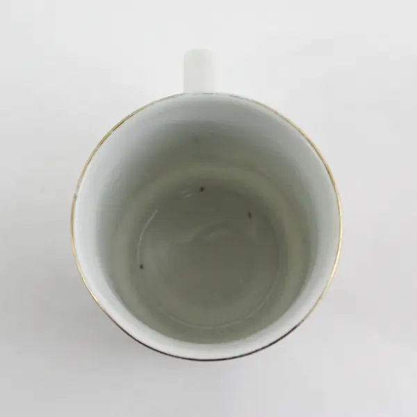 Vintage 1970's Orange, Yellow and White Floral Coffee Cup