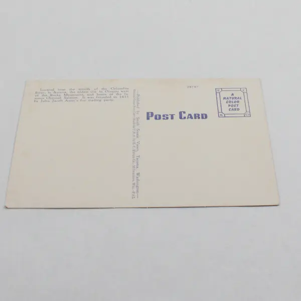 Post Office Astoria Oregon Color Litho Postcard Smith Scenic Views 1940s