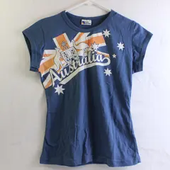 Purely Australian Women's XL Blue "Australia" Graphic Cap Sleeve T-Shirt
