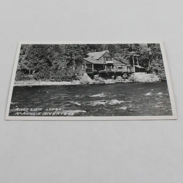 River View Lodge McKenzie River Oregon RPPC Postcard Finn Rock Postmark 1967 