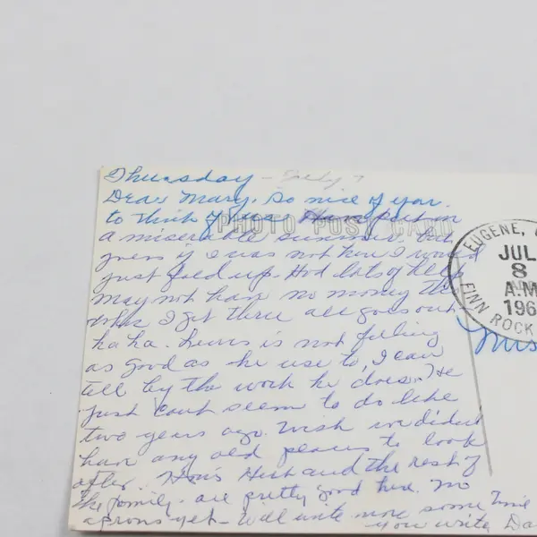 River View Lodge McKenzie River Oregon RPPC Postcard Finn Rock Postmark 1967 