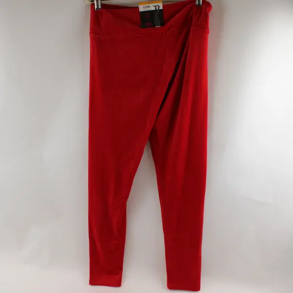 NWT No Boundaries Red Fuzzy Leggings Juniors Large 11-13