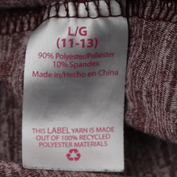 No Boundaries Burgundy Leggings Juniors Large 11-13