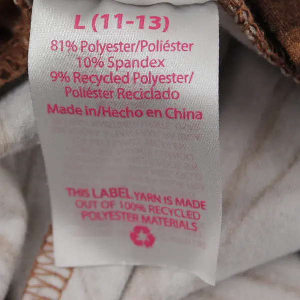 No Boundaries Brown Swirl Leggings Juniors Large 11-13