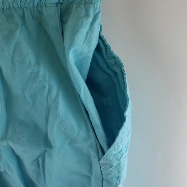 Cappagallo Light Blue Drawstring Cotton Capri Pants Women's Small