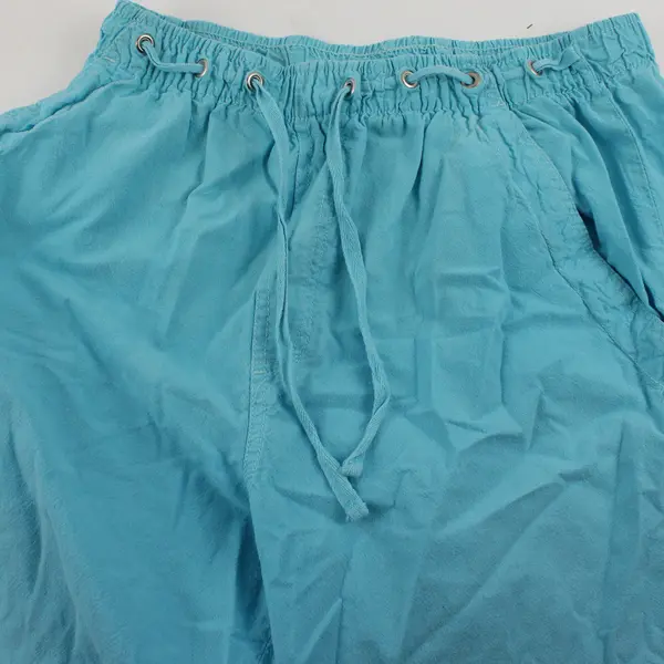 Cappagallo Light Blue Drawstring Cotton Capri Pants Women's Small