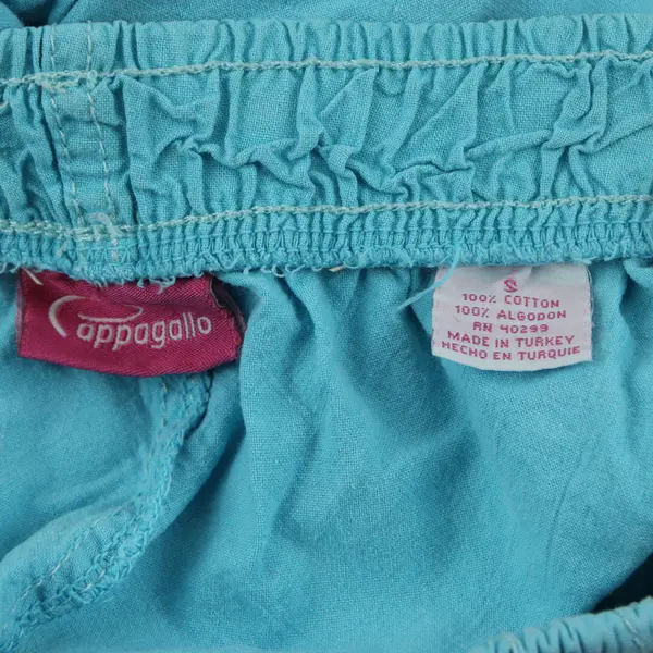 Cappagallo Light Blue Drawstring Cotton Capri Pants Women's Small