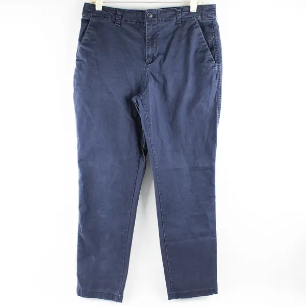 GAP Women's 6 Navy Blue Girlfriend Chino Straight Ankle Casual Stretch Pants