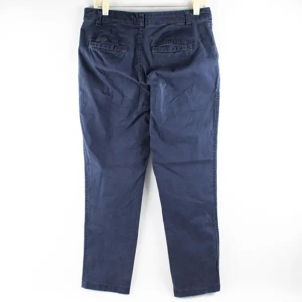 GAP Women's 6 Navy Blue Girlfriend Chino Straight Ankle Casual Stretch Pants