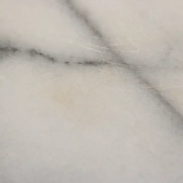 Unbranded Round Solid Slab Of White Marble Stone 14.25" x 14.25" x 0.75"