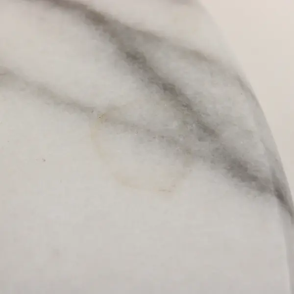 Unbranded Round Solid Slab Of White Marble Stone 14.25" x 14.25" x 0.75"