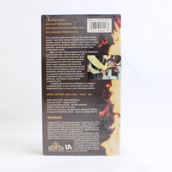 Elmer Gantry VHS Tape from 1990, #M301601  New/Sealed