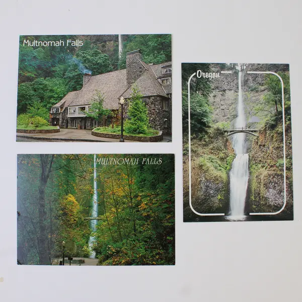 Lot Of 3 Multnomah Falls Lodge Columbia River Gorge Oregon Postcards 