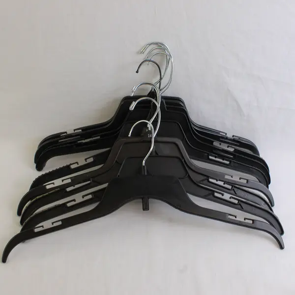 Lot of 10 Black Plastic Retail Shirt Hangers