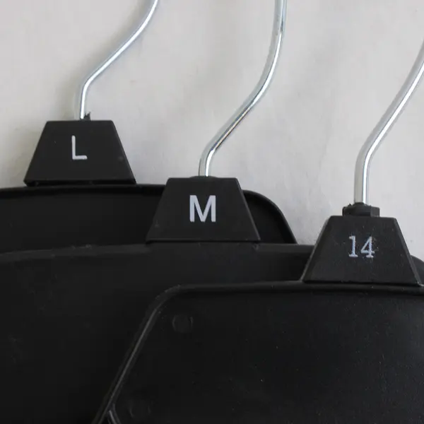 Lot of 10 Black Plastic Retail Shirt Hangers