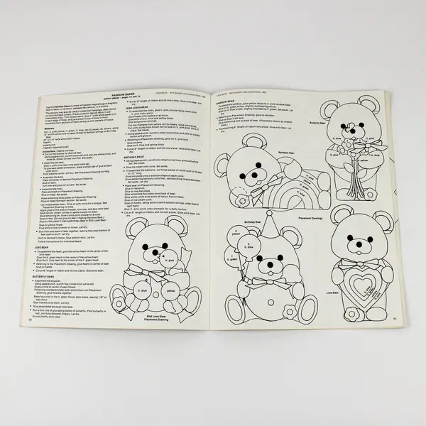 Vintage Teddy Bear Love Affair Pattern Book, 1983 #ABC 104