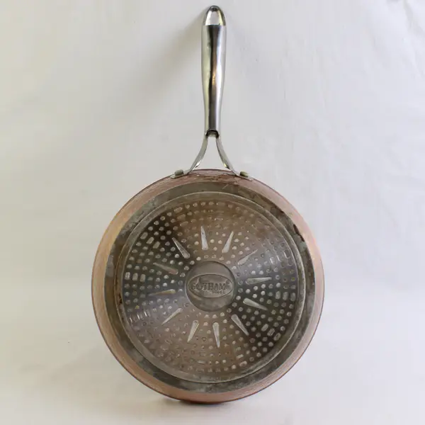 Gotham Steel Hammered Copper Sauté Pan With Matching Clear Glass Lid