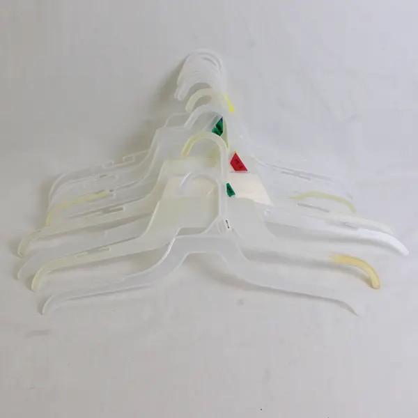 Lot of 10 White Plastic Retail Shirt Hangers