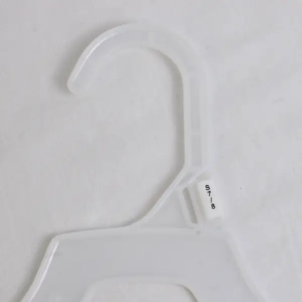 Lot of 10 White Plastic Retail Shirt Hangers